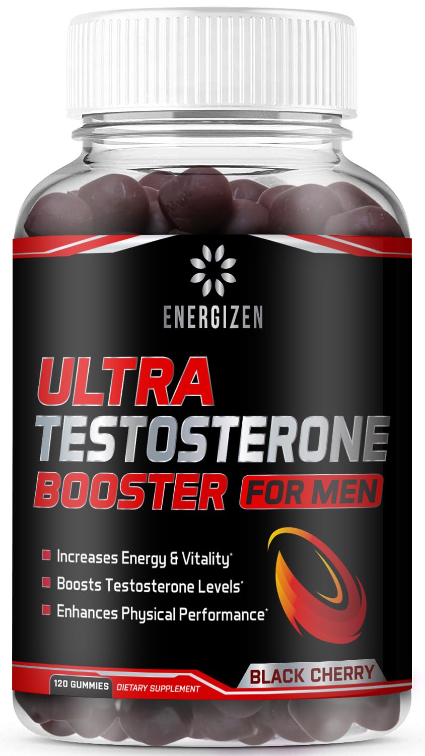 Gomme Energizen montrant la grosseur et la saveur cerise noire, booster de testostérone.