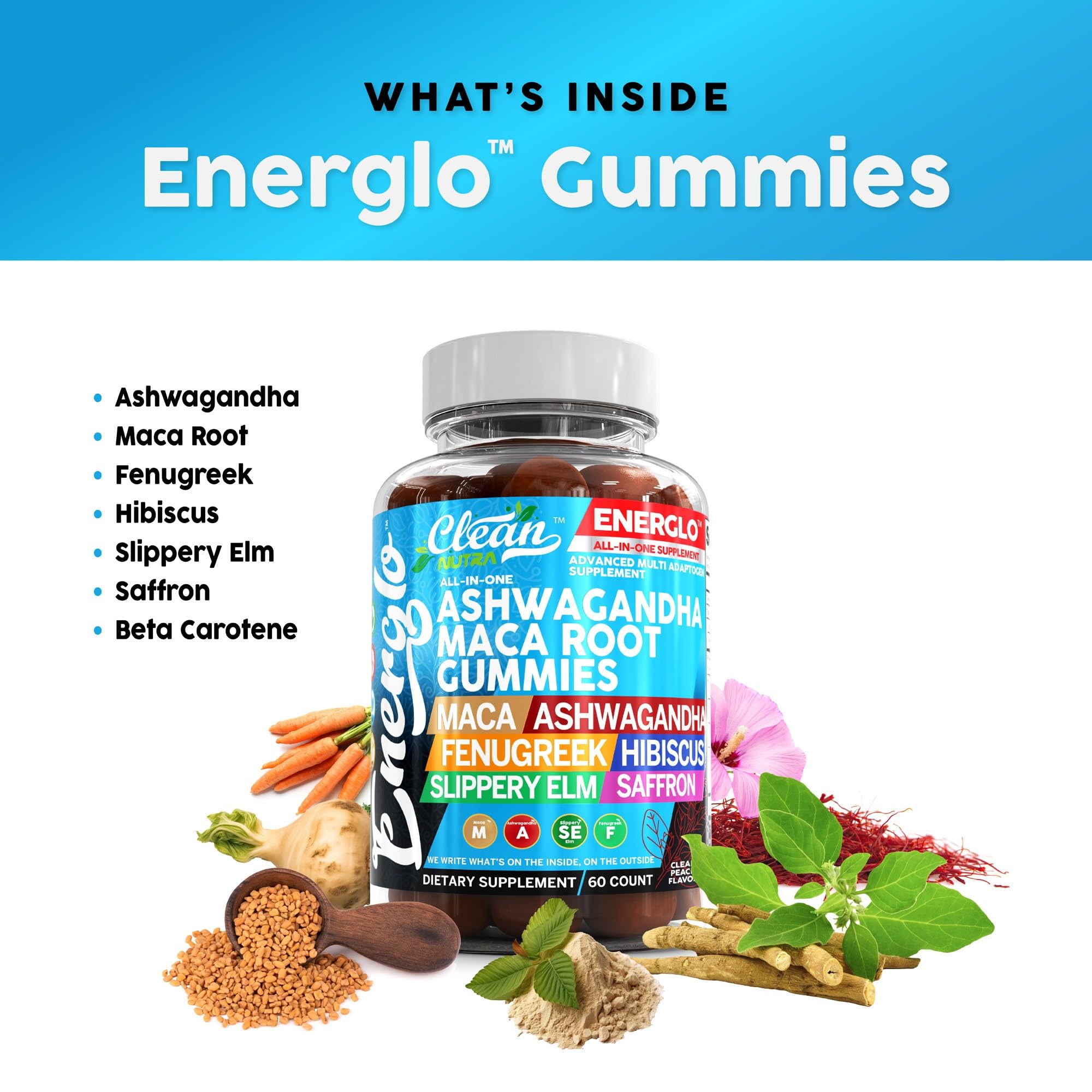 Gomme Energlo Hibiscus pour hydratation et confort cutané.