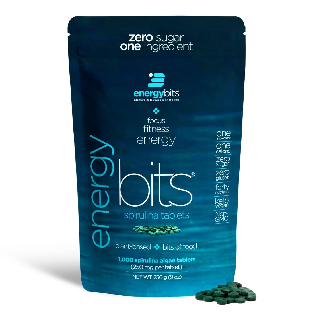 ENERGYBITS emballage pratique pour un apport nutritionnel rapide.