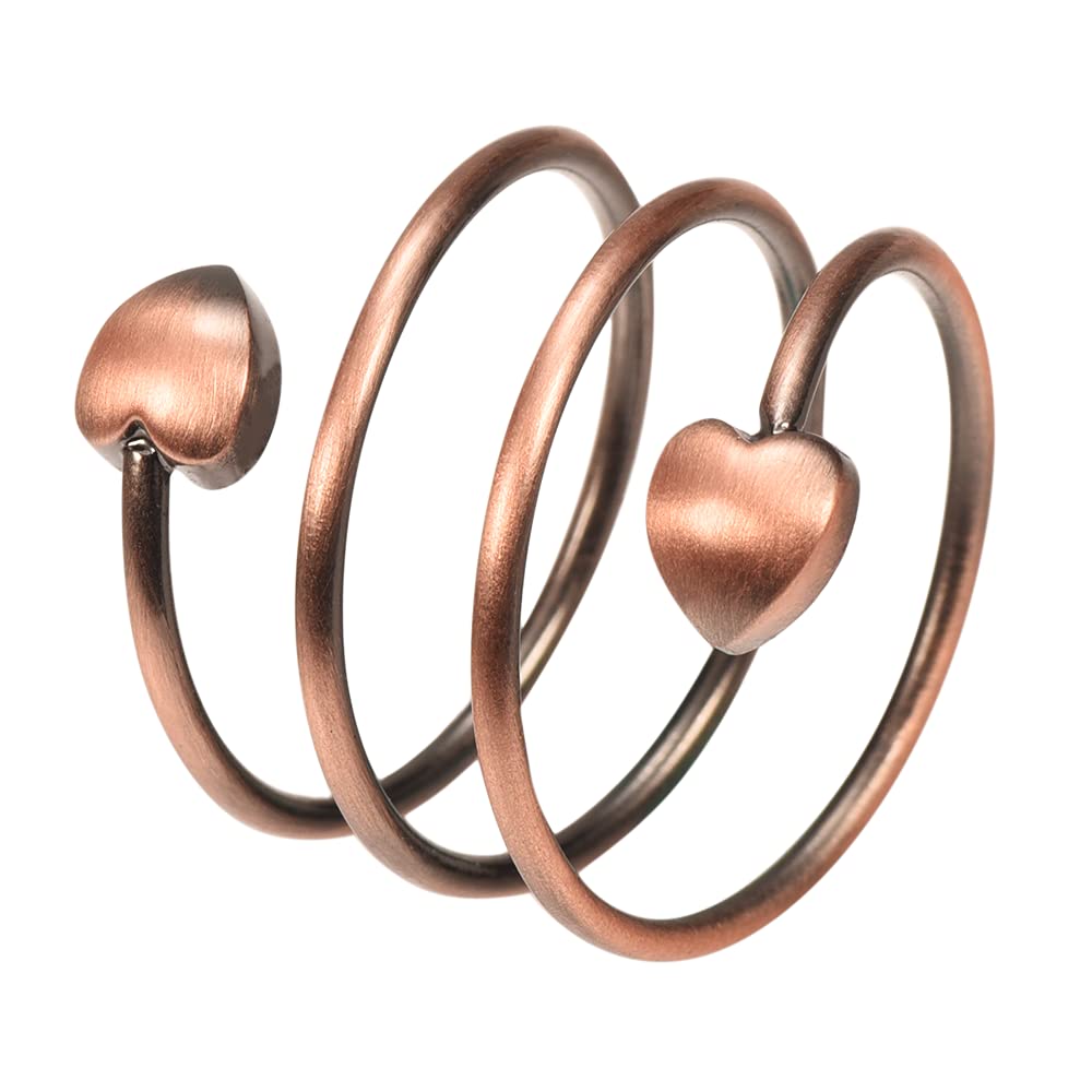 EnerMagiX bague cuivre cœur rouge, bijou tendance et hypoallergénique