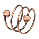 EnerMagiX bague cuivre cœur rouge, bijou tendance et hypoallergénique