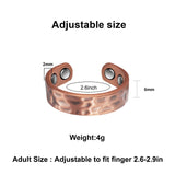 EnerMagiX bague cuivre ajustable, ouverture visible et confort.