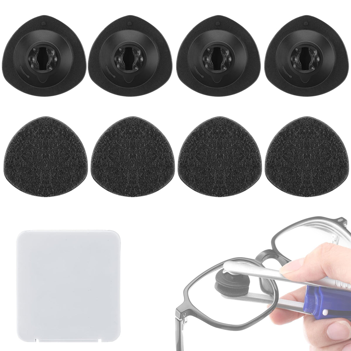 Tampons-nettoyage-lunettes Enhon 8 pièces pour lunettes et CarbonKlean, efficacité contre traces