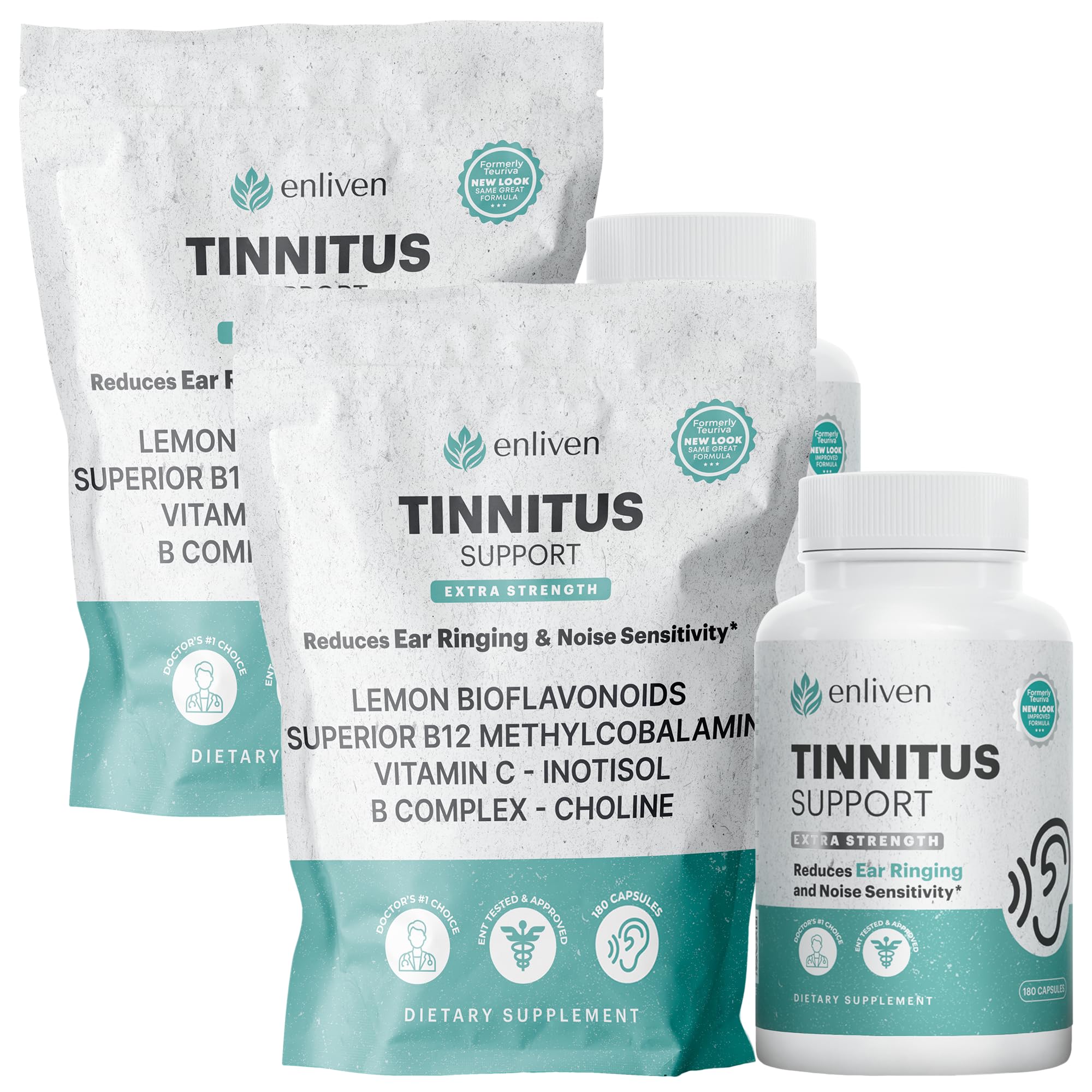 Enliven Tinnitus Relief – bouteille capules: soutien potentiel pour l'oreille et les acouphenes.