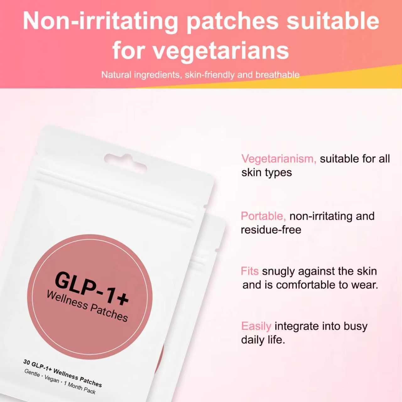 Patch GLP-1 Enndppl appliqué sur la peau, apport discret durant la journée