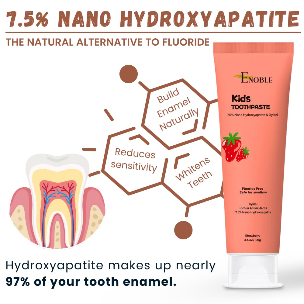 Dentifrice Enoble Enfants – arôme fraise naturel pour un brossage agréable