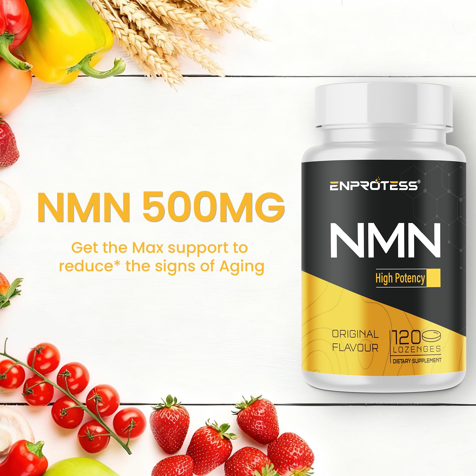 Enprotess pastilles sublinguales NMN 500mg - pureté et qualité certifiée