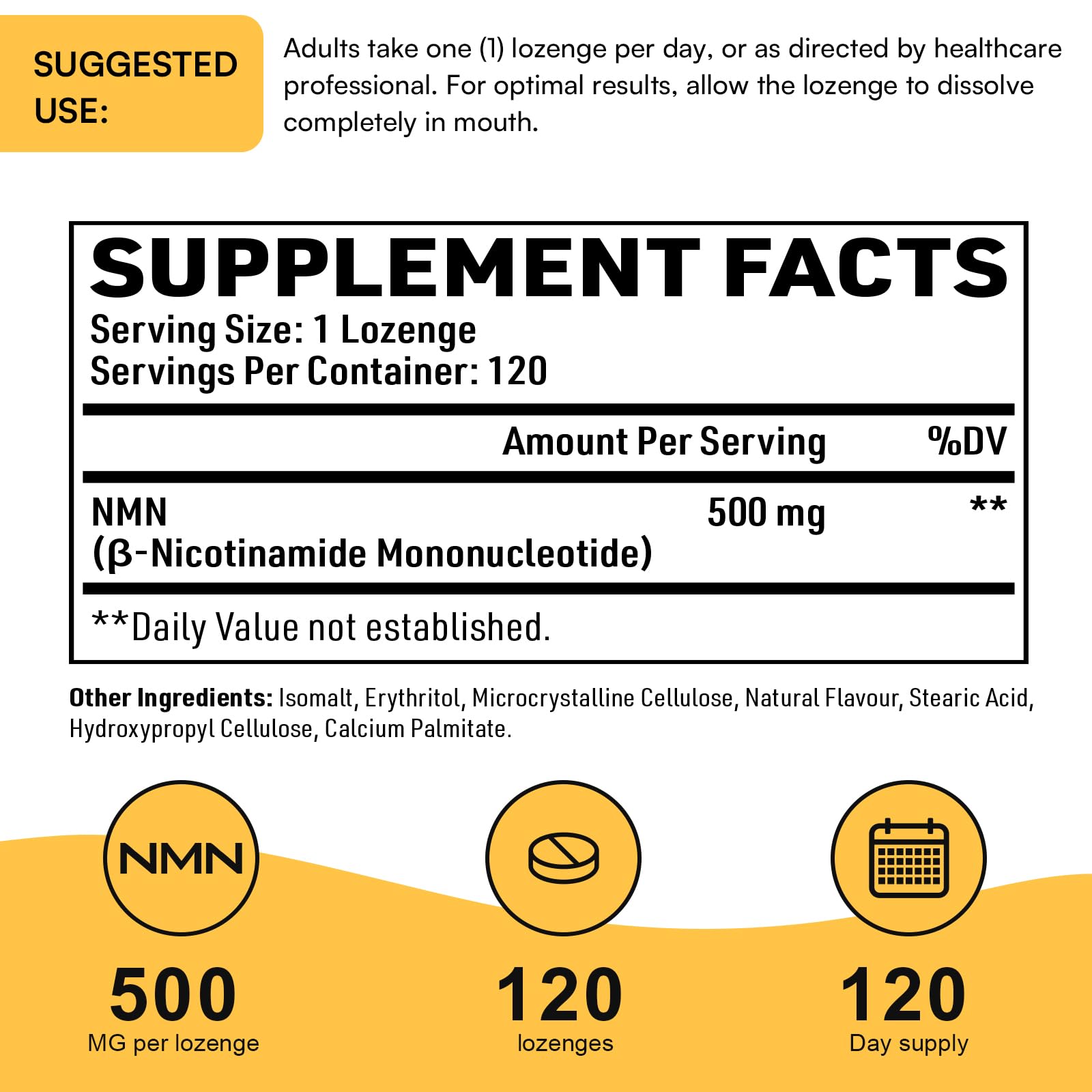 Enprotess pastilles sublinguales NMN 500mg - vegan et sans gluten ni soja