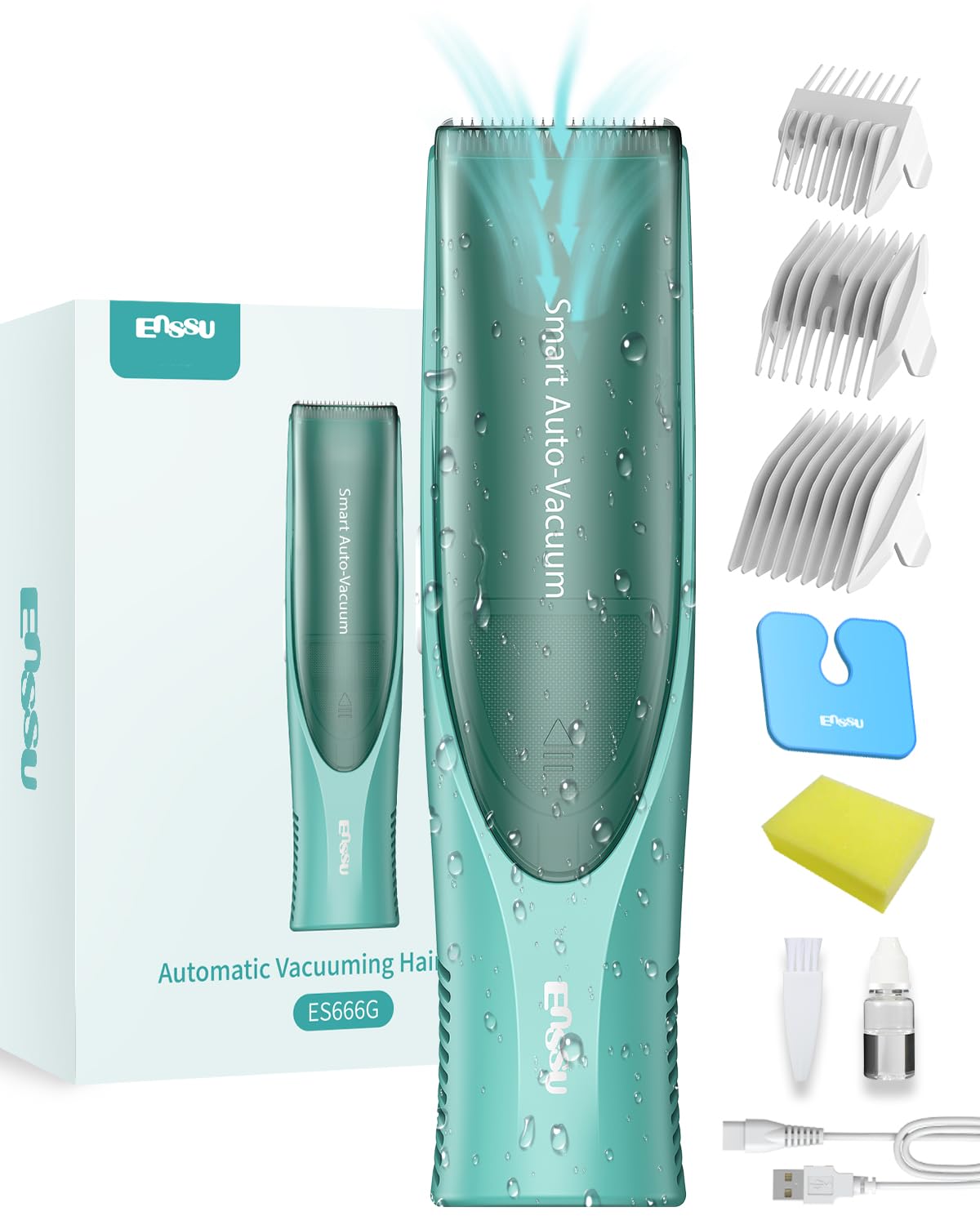 ENSSU Baby Hair Clipper collecte automatique pour un nettoyage rapide
