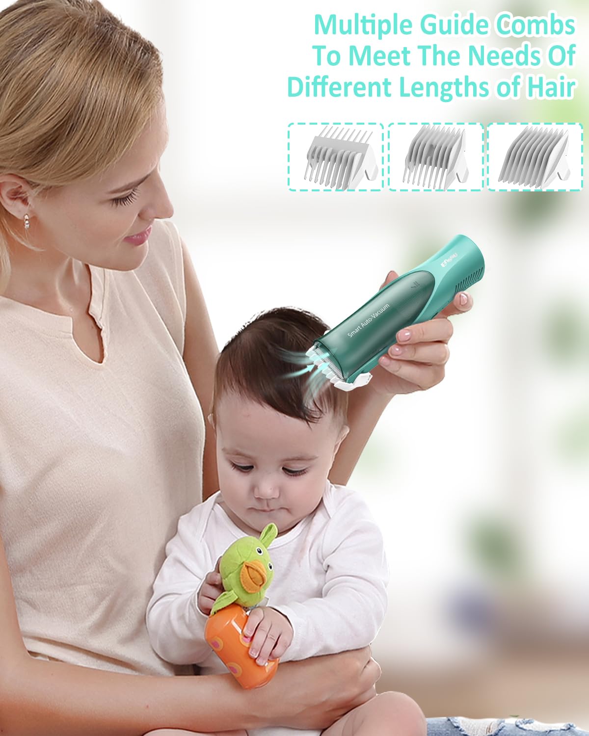 ENSSU Baby Hair Clipper grand espace de rangement pour cheveux coupés