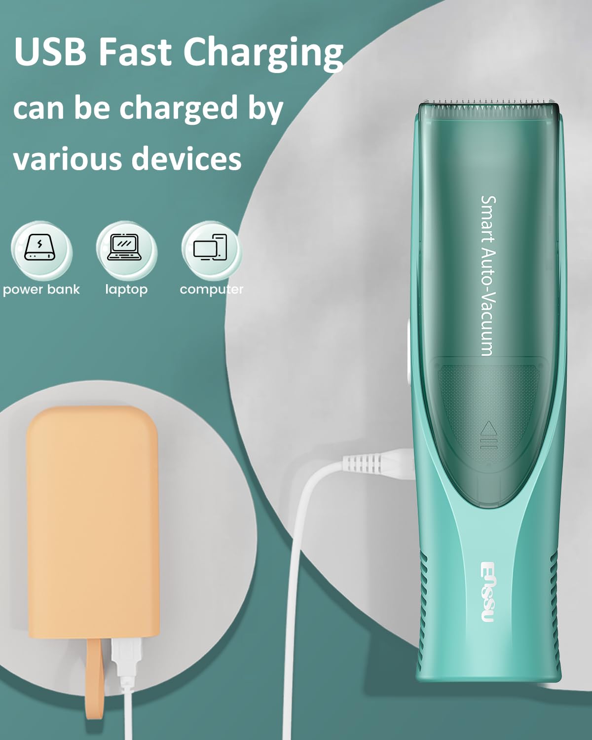 ENSSU Hair Clipper IPX7 étanche et facile à nettoyer