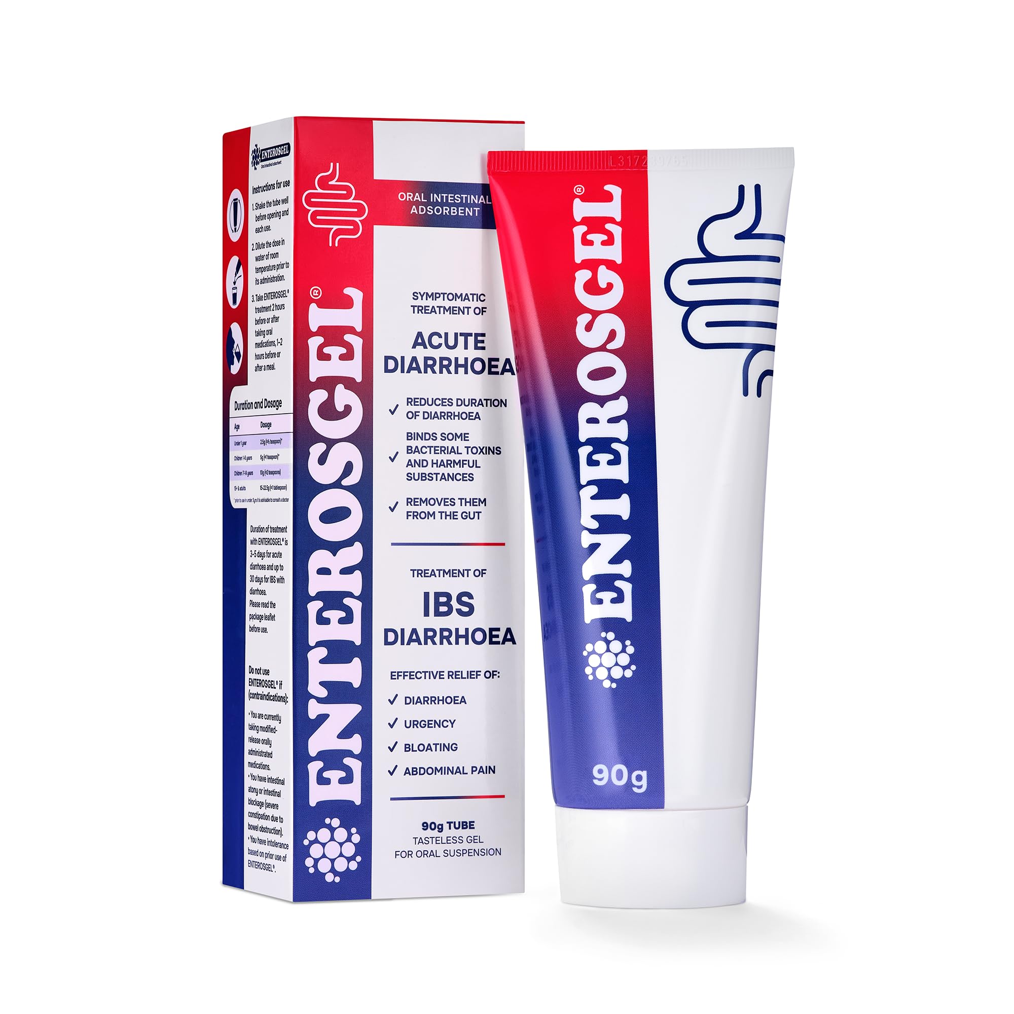 Enterosgel Detox Tube emballage 90 g pratique pour toute la famille.