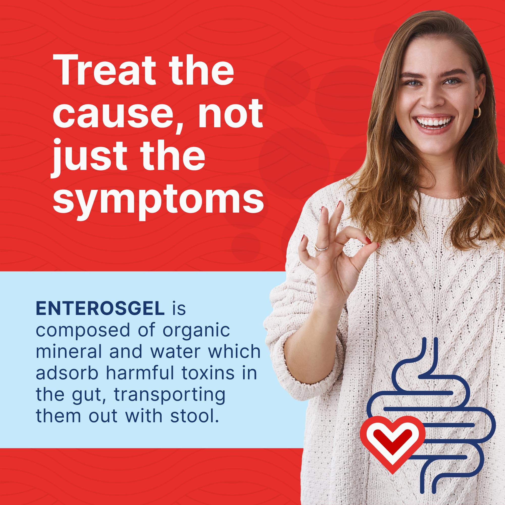 Enterosgel Detox Tube texture gel, gros plan montrant sa consistance adsorbante.