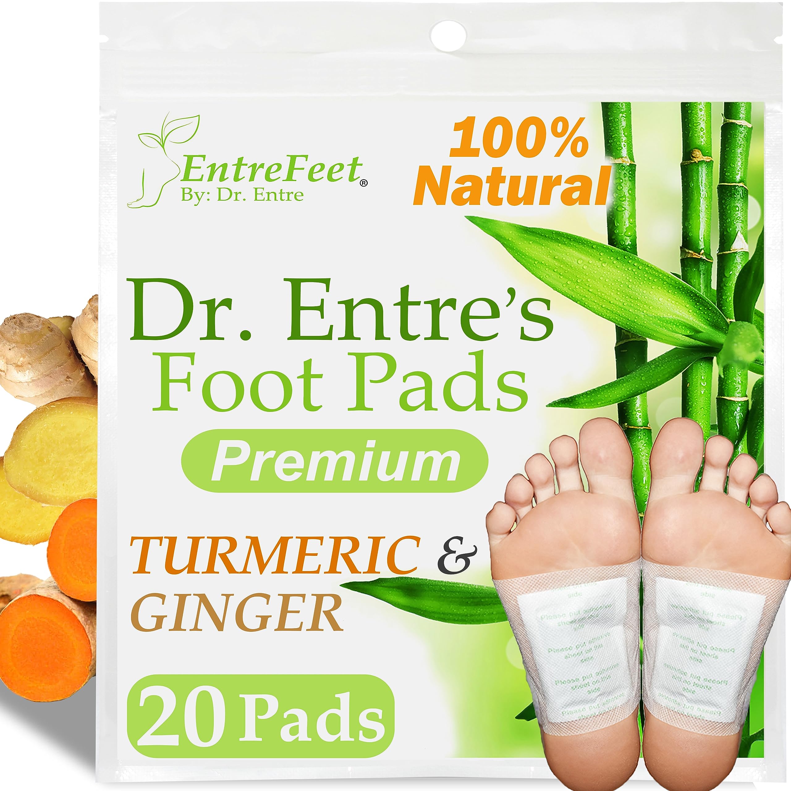 Patchs EntreFeet Dr. Entre pour pieds, détente nocturne et curcuma.