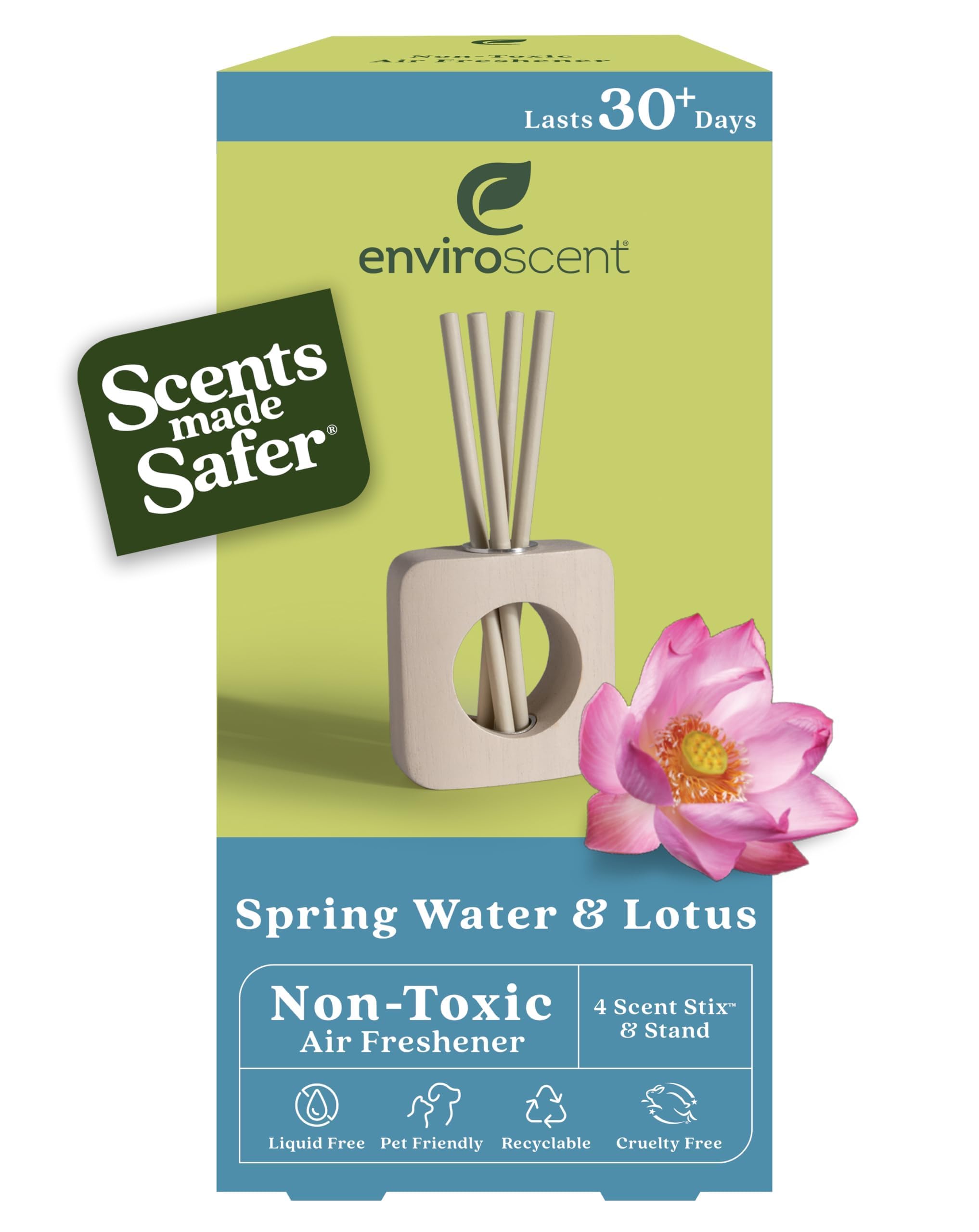 Enviroscent diffuseur sans liquide avec support bois mangue, sécurité et simplicité