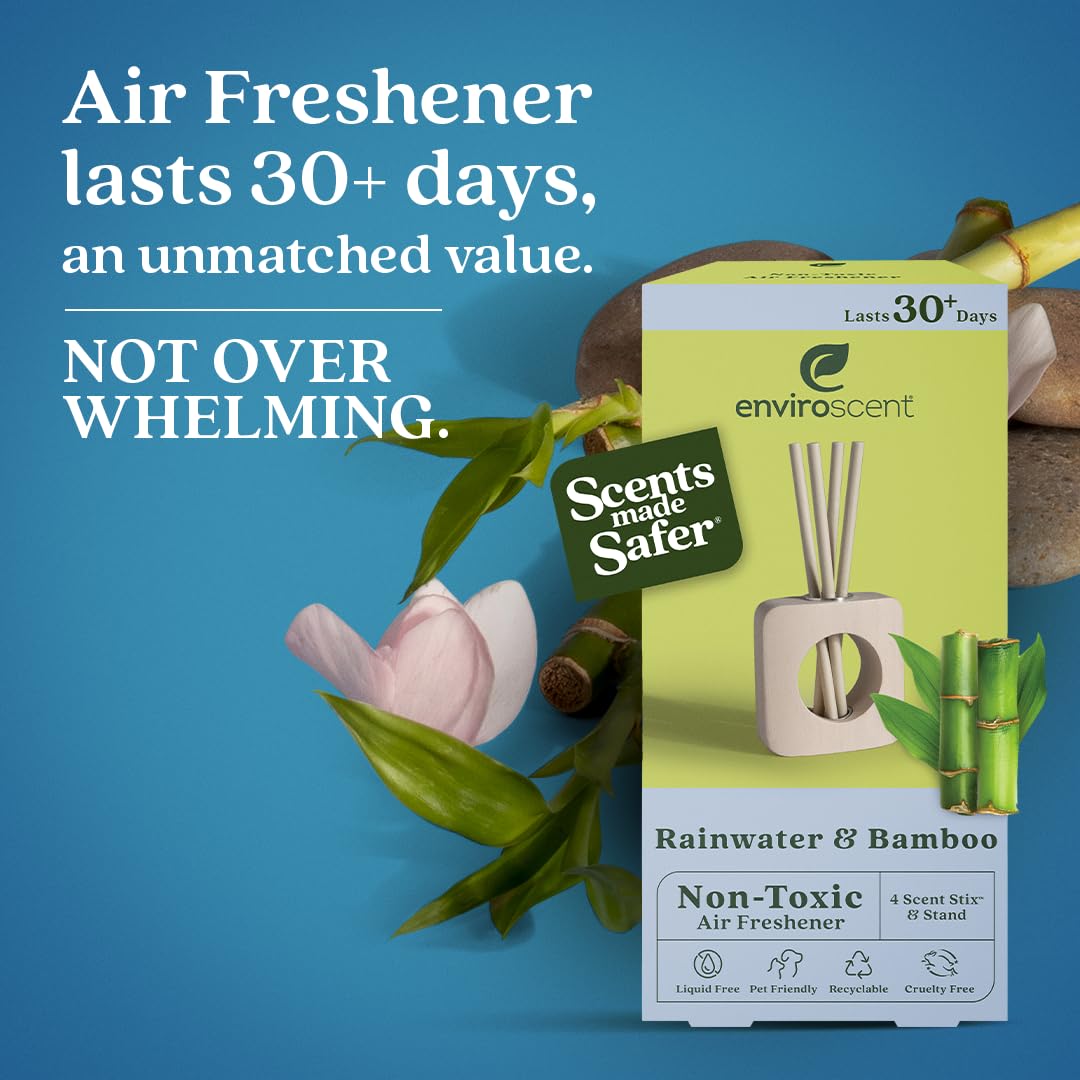 Ambiance naturelle avec Enviroscent Scent Stix, parfum léger et agréable.