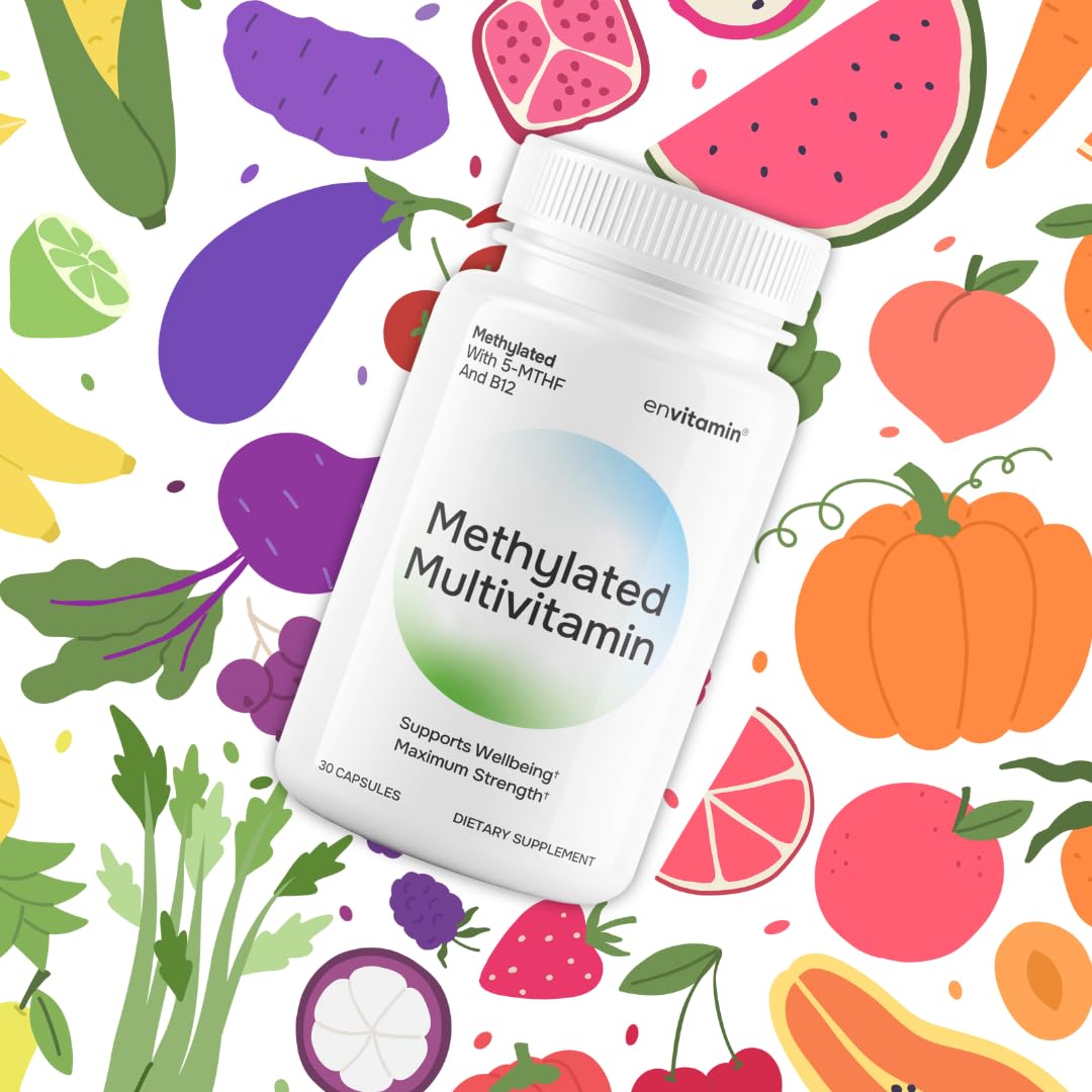 Étiquette envitamin sur l'emballage, indiquant les micronutriments clés.