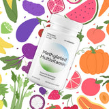 Étiquette envitamin sur l'emballage, indiquant les micronutriments clés.