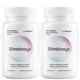 Envitamin Slimbiosys bouteille avec capsules, soutien quotidien du microbiome.