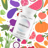 Envitamin Slimbiosys étiquette sur l'emballage: informations claires sur les prébiotiques et probiotiques.