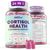 EnvyCure Cortisol Gummies dans la bouteille, détente potentielle.