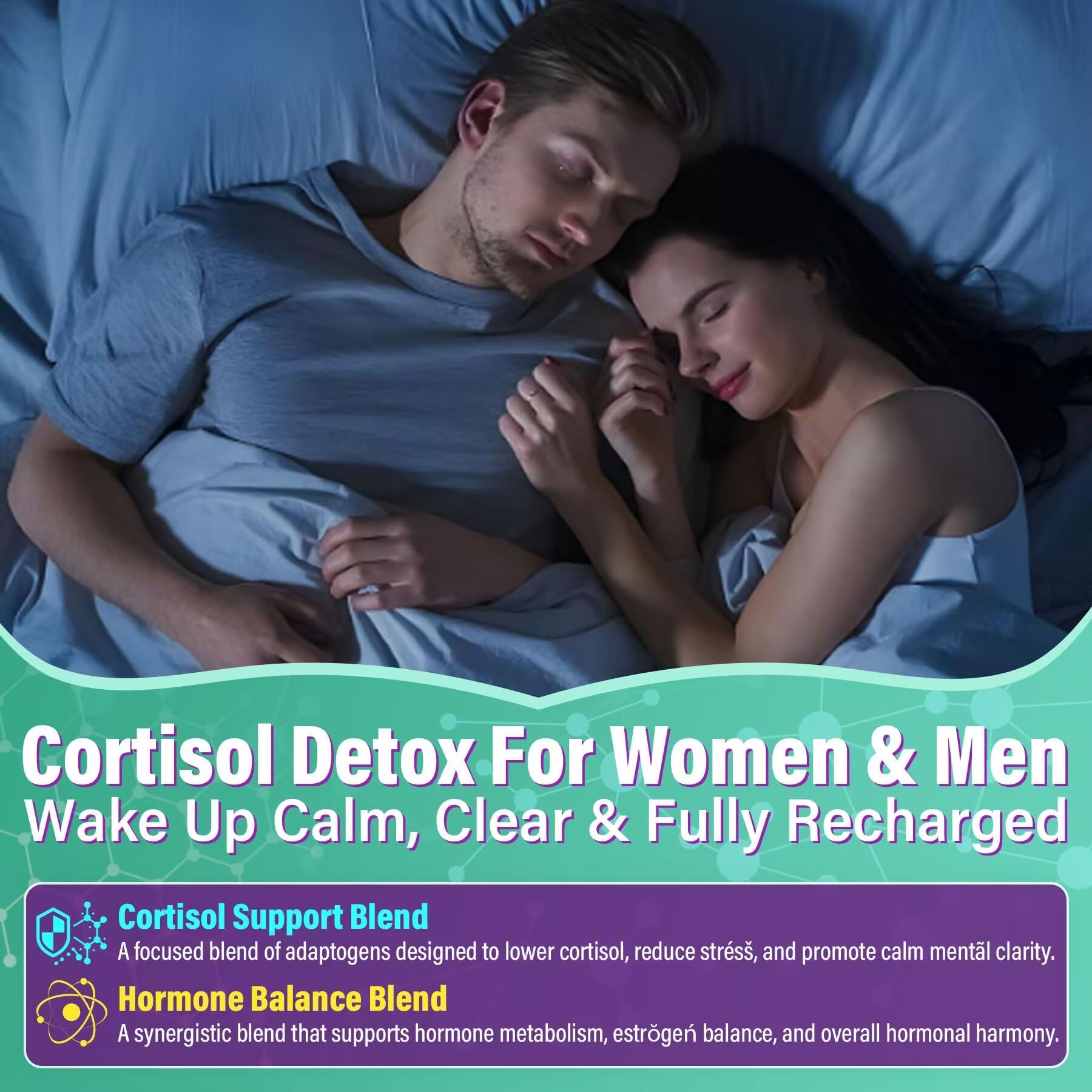 Ingrédients clés des Cortisol Gummies EnvyCure montrés en gros plan.