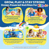 Enfants utilisant les gommes EnvyCure, routine quotidienne adaptée à 4 ans et plus.