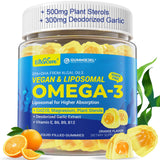 EnvyCure Oméga-3 gummies, bouteille, soutien quotidien potentiel pour énergie et bien-être.