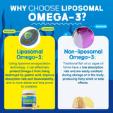 Gommes Oméga-3 EnvyCure, close-up des ingrédients, liposomes offrant meilleure absorption.