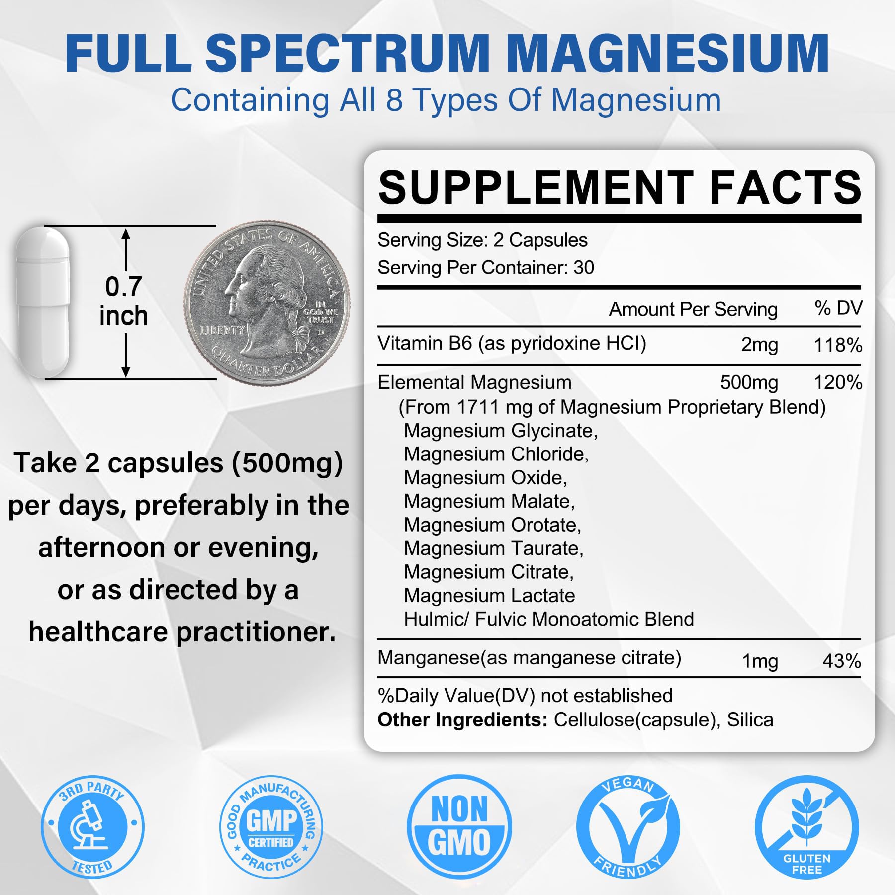 EnvyCure Magnesium Complex – capsules véganes illustrant l’apport en magnésium pour le sommeil