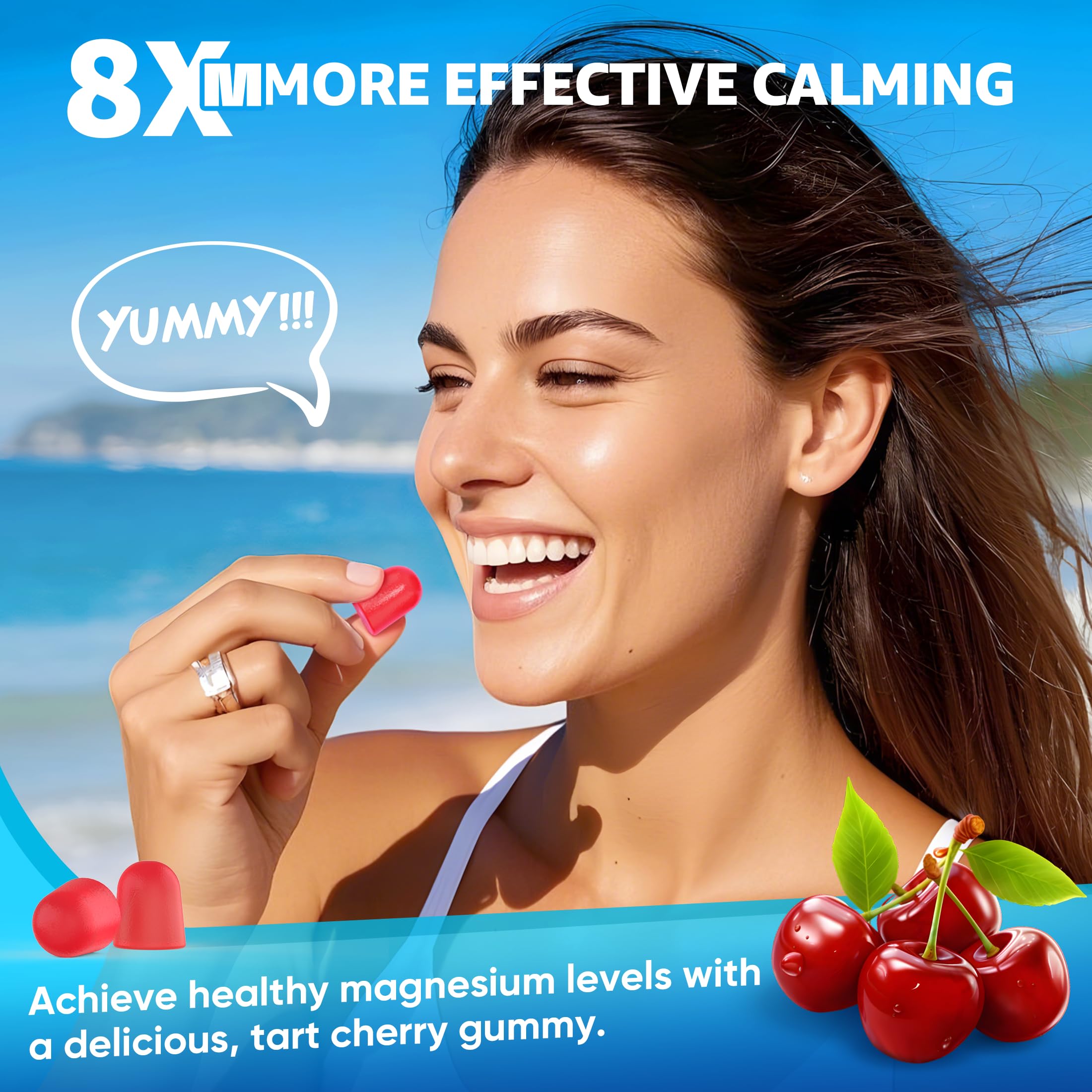 EnvyCure Magnésium Complex Gummies – paquet sans gluten, sans lactose, sans soja