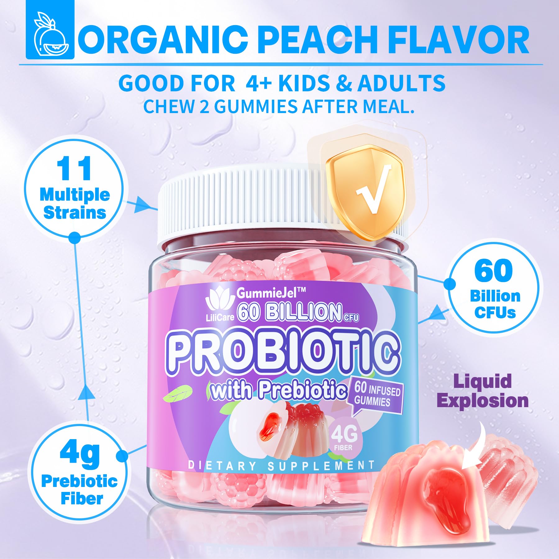 EnvyDeal Probiotic Gummies, idéal pour les personnes actives recherchant une routine digestive pratique.
