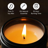 Bougie Enwhisco Ambre Patchouli, ambiance raffinée et relaxation.