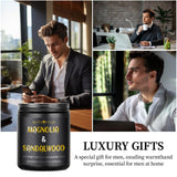 Bougie Enwhisco Santal, design masculin élégant