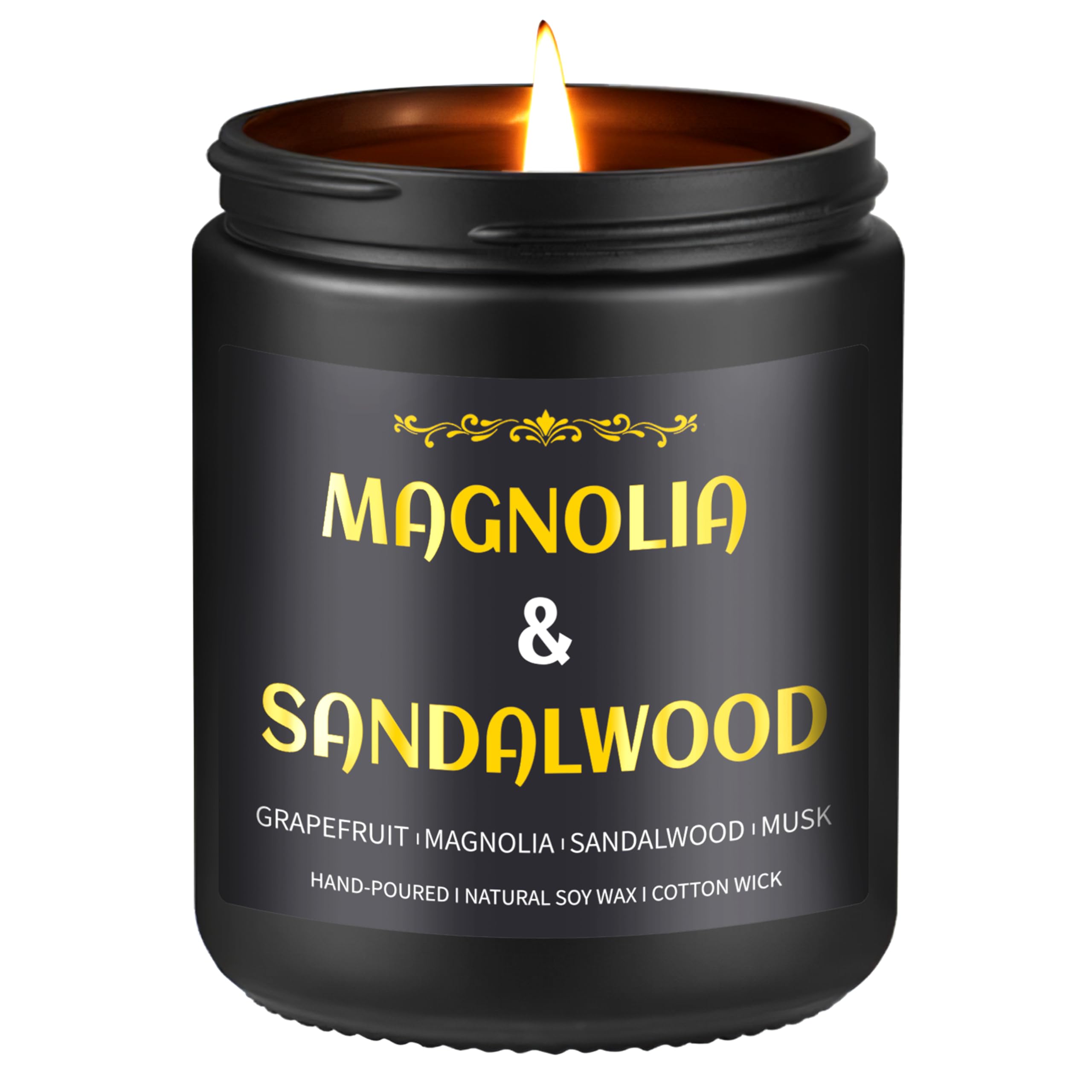 Bougie Enwhisco Santal Noire Dorée, ambiance raffinée