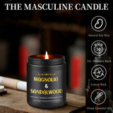 Bougie Enwhisco Santal au parfum agrumes et bois, bureau