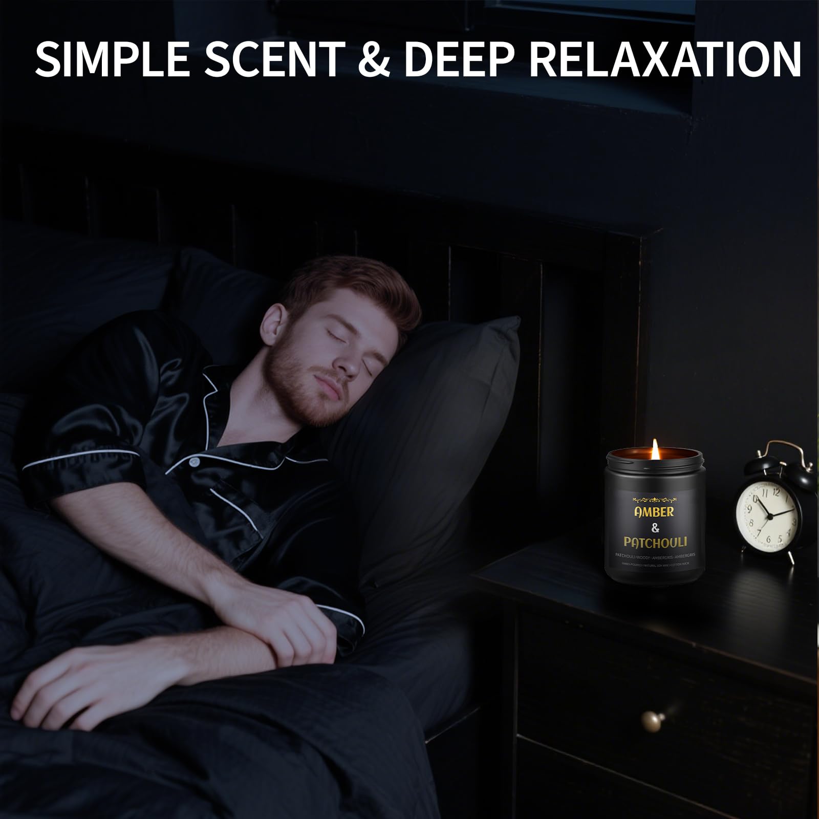Bougie Enwhisco Santal, notes boisées propices à la méditation.