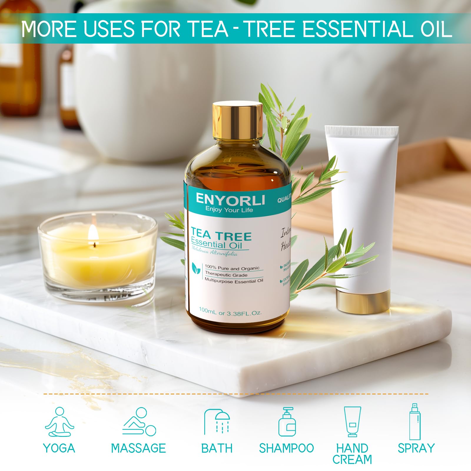 ENYORLI Tea Tree – pipette facilitant le dosage en dilutions.