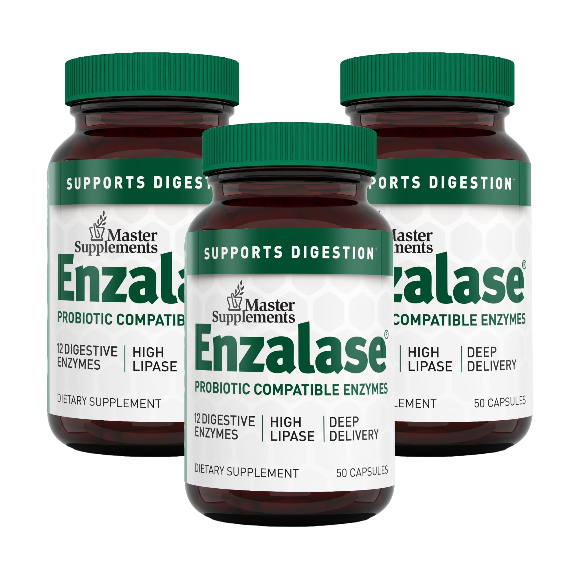 Flacon ENZALASE 50 capsules pour soutenir la digestion et le confort intestinal.