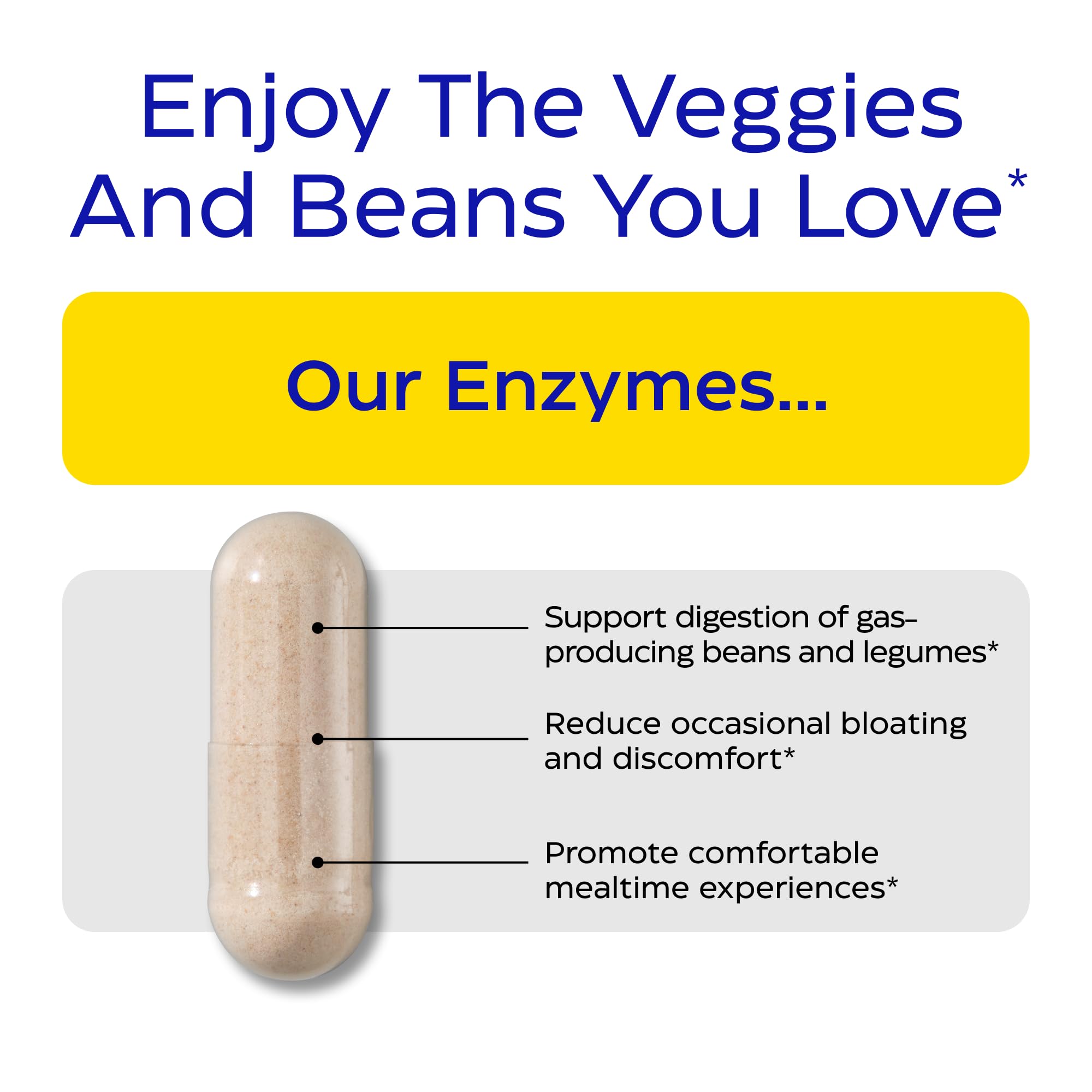 BeanAssist d'Enzymedica: aide la digestion des légumineuses et végétaux riches en fibres.