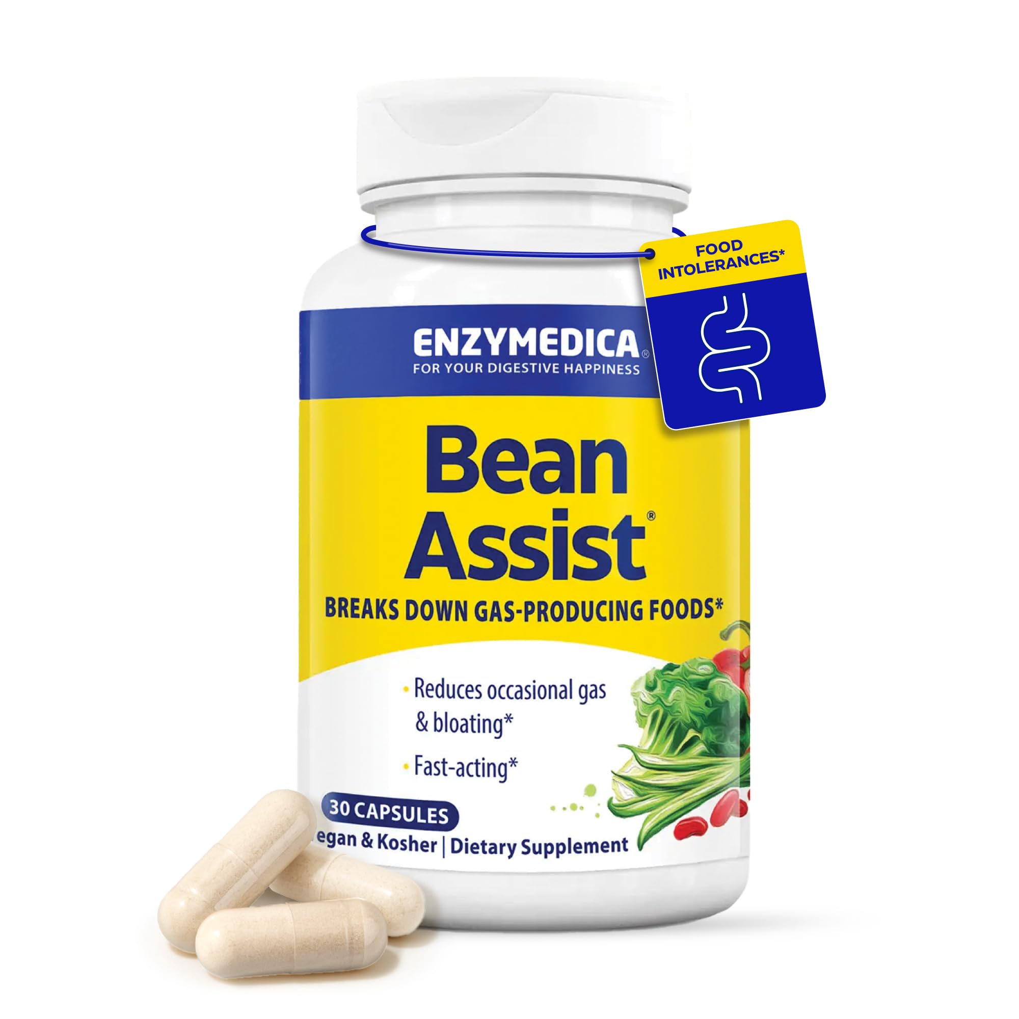 BeanAssist d'Enzymedica: enzymes pour haricots et lentilles, favorisant digestion et confort après repas.