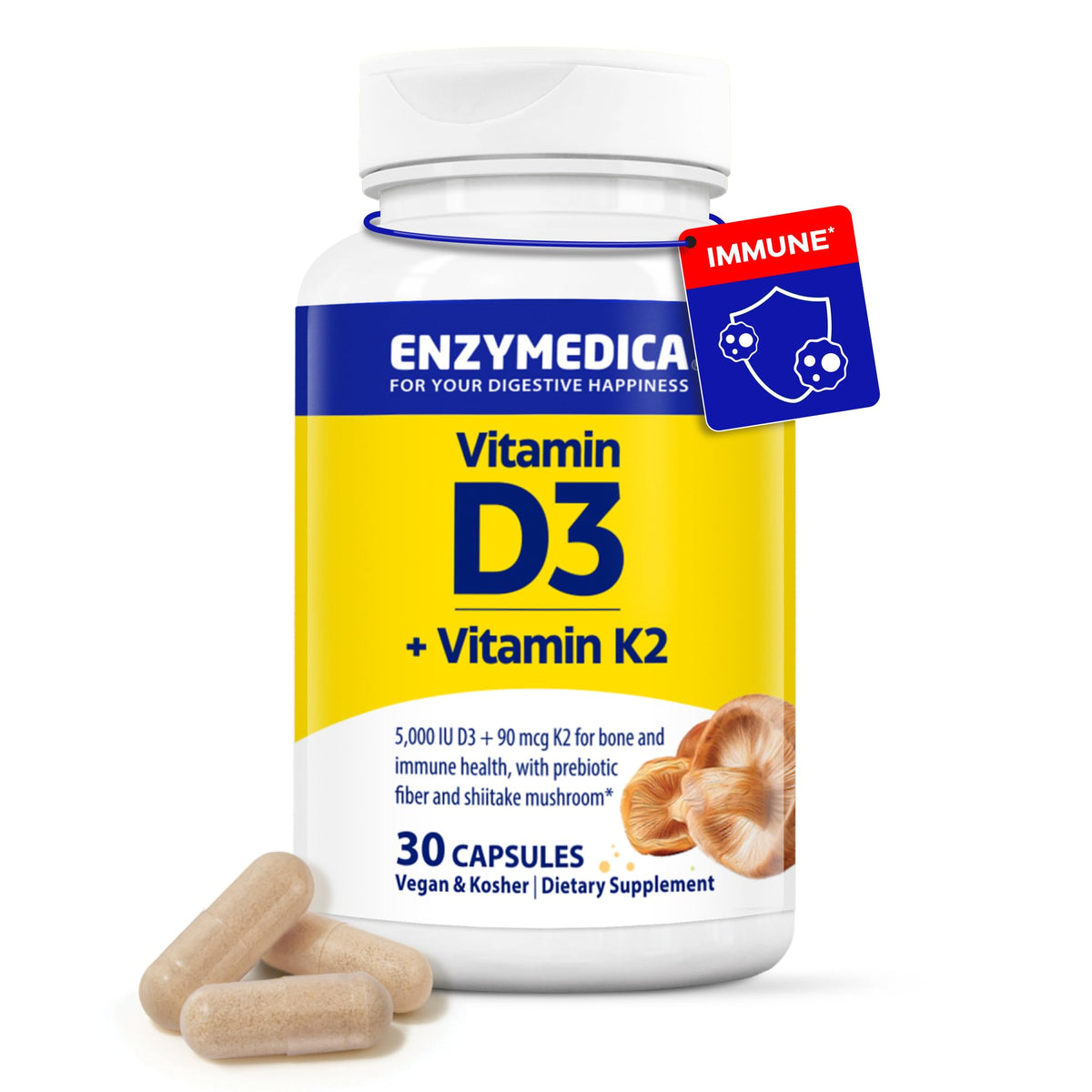 Enzymedica D3K2 - bouteille: soutien potentiel des os et immunité.