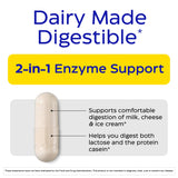 Capsules Enzymedica DairyAssist, visibles et faciles à prendre pour la digestion du lactose et de la caséine.