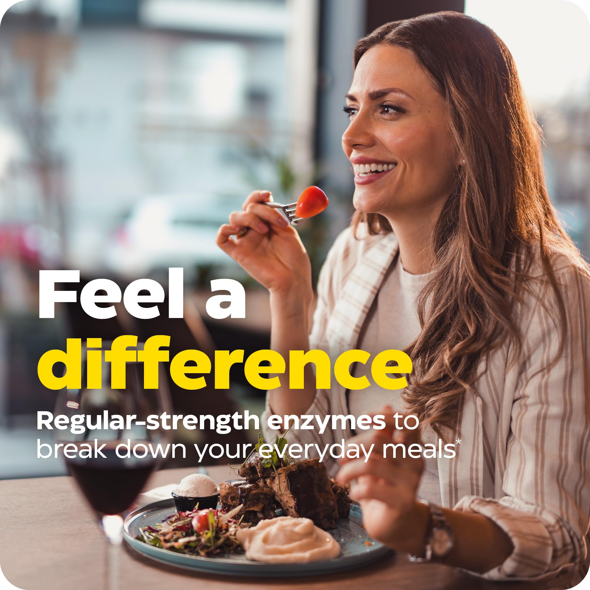 Enzymedica Digest accompagnant un repas varié pour réduire les inconforts.