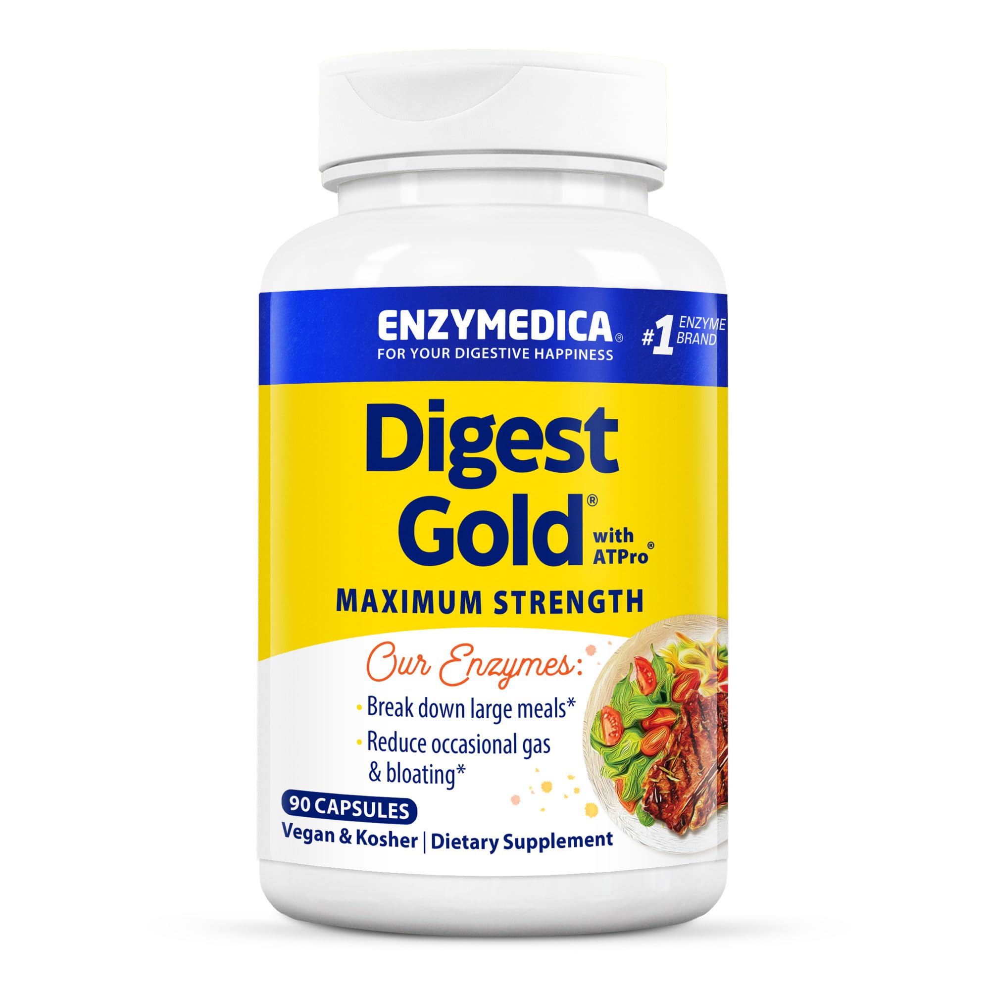 Atpro 7 Enzymedica Digest Gold ATPro – Force maximale, action rapide, 90 gélul ...