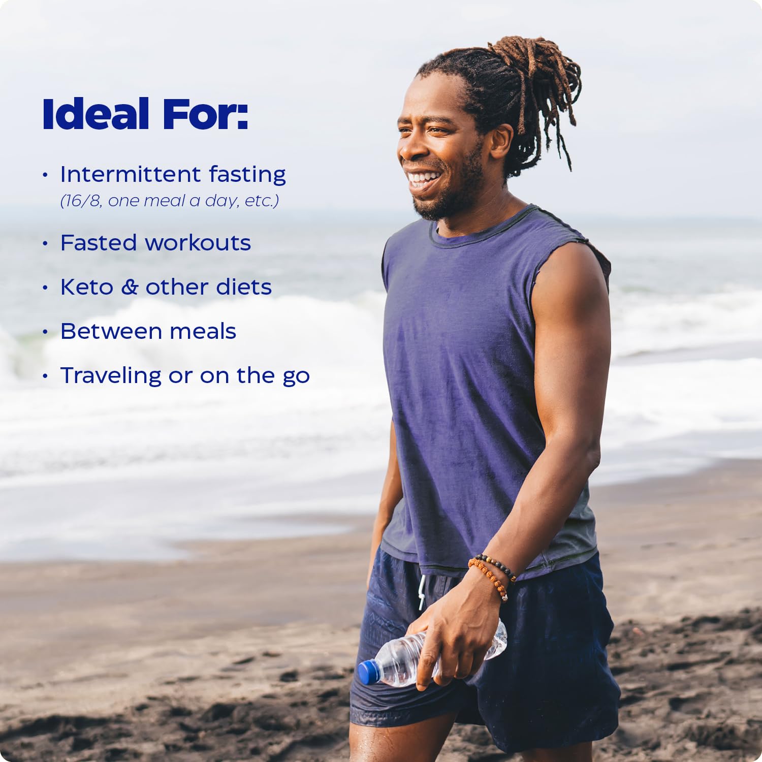 Mélange électrolyte Enzymedica Fasting Today, aide à rester hydraté tout au long de la journée.