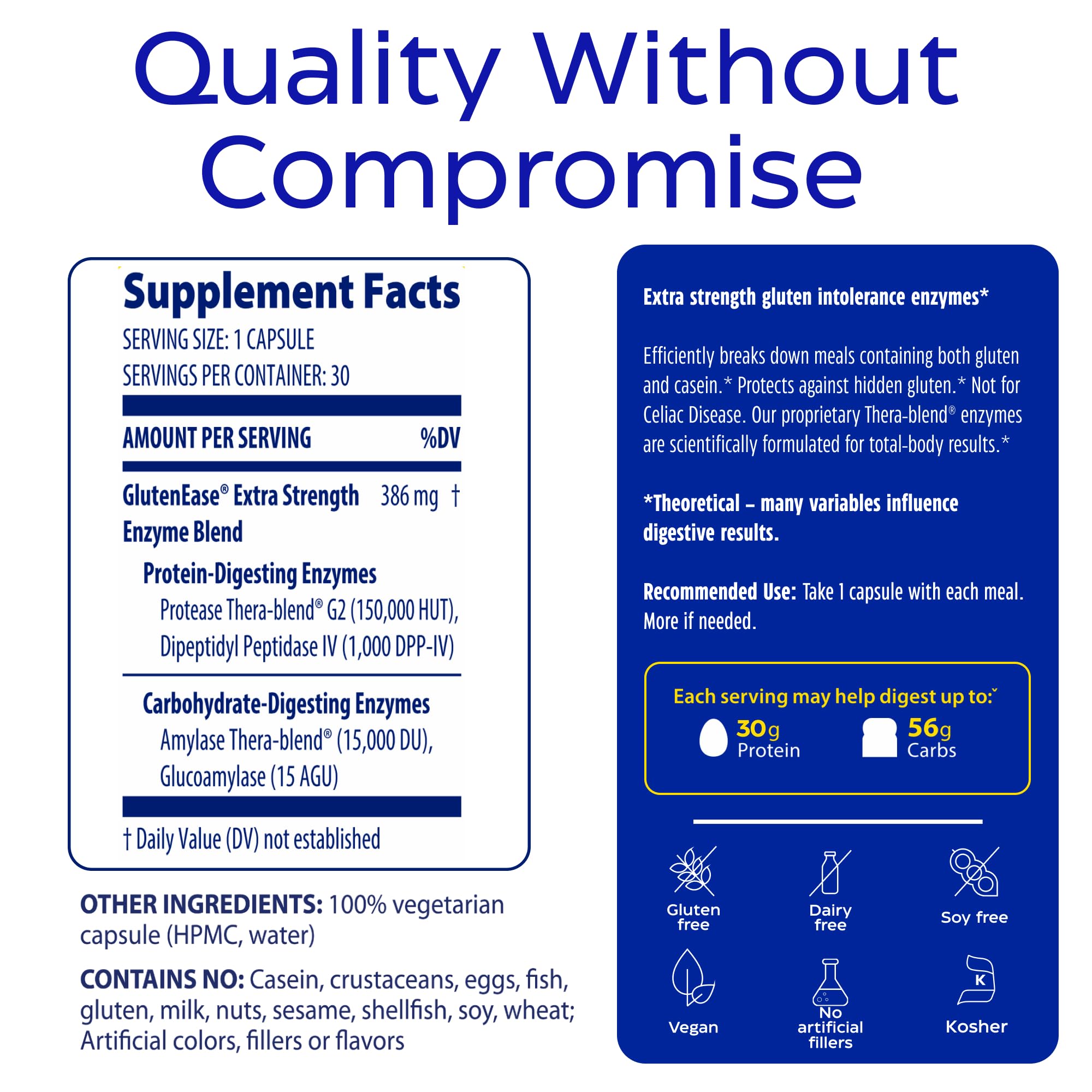 GlutenEase Extra-Force – formule végane et sans gluten pour votre routine.