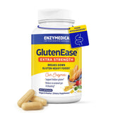 Enzymedica GlutenEase Extra Strength – bouteille visible, soutien possible à la digestion du gluten après repas