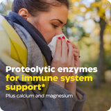 Enzymedica Immune Defense, fiche dosage montrant les recommandations quotidiennes