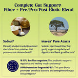 Enzymedica Let’s Go Fiber+ verre d’eau avec poudre, routine facile